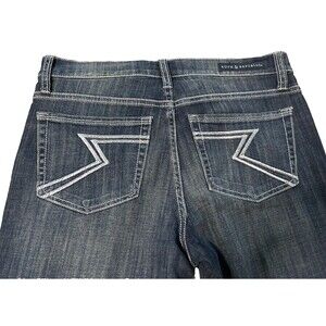 Rock & Republic Women's Jeans Kendall Size 10  30x27 Embroidery Dark Wash